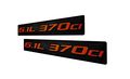2x Pair Set 6 1l 370ci Red On Black Highly Polished Real Aluminum Emblems Of 2