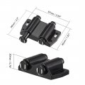 Uxcell Double Magnetic Touch Catch Latch Plastic Pe Black For Cabinet Door Shutter