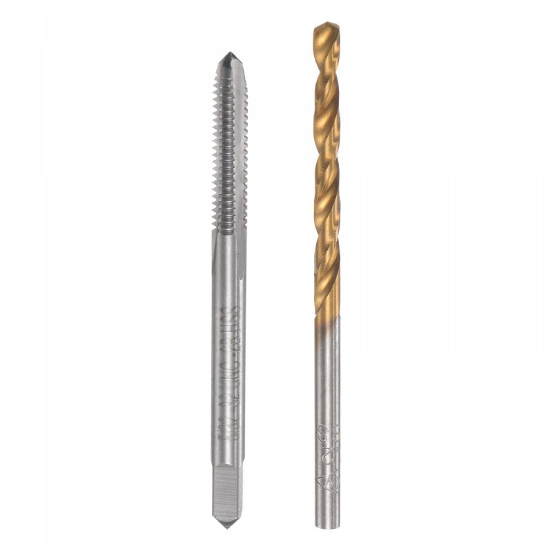 5 32-32 Un Straight Flute Thread Tap And 3 2mm Twist Drill Bit Set Titanium Plated 6542 High Speed Steel Drilling Machine