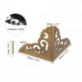 Uxcell 80x80x80mm Metal Box Corner Protectors Brass Edge Guard Bronze Tone 4pcs