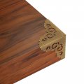 Uxcell 80x80x80mm Metal Box Corner Protectors Brass Edge Guard Bronze Tone 4pcs
