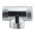 Recpro Rv 4-inch 3 Way Tee Joint Galvanized Duct Splitter