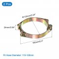 Uxcell 2pcs T-bolt Hose Clamps 115-125mm 4 53 -4 92 Id Range Carbon Steel Radiator Intake Clamp For Truck Exhaust