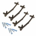 Honbay 4pcs Zinc Alloy Decorative Cabinet Wardrobe Door Drawer Twig Branch Knobs Pulls Handles For Furniture Bronze 