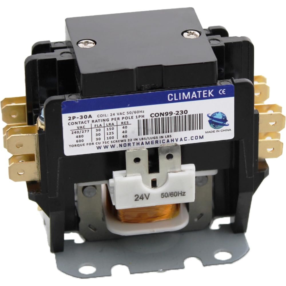 Amana Double Pole 2 30 Amp Condenser Contactor Relay Cont2p030024vs Upgraded Replacement Part For Residential Ac Systems