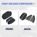 X Autohaux 1 Set Center Console Armrest Cover Front Door Pad Replacement Microfiber Leather For Honda Pilot 2009-2015 Black