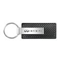 Infiniti Black Carbon Fiber Texture Leather Key Chain