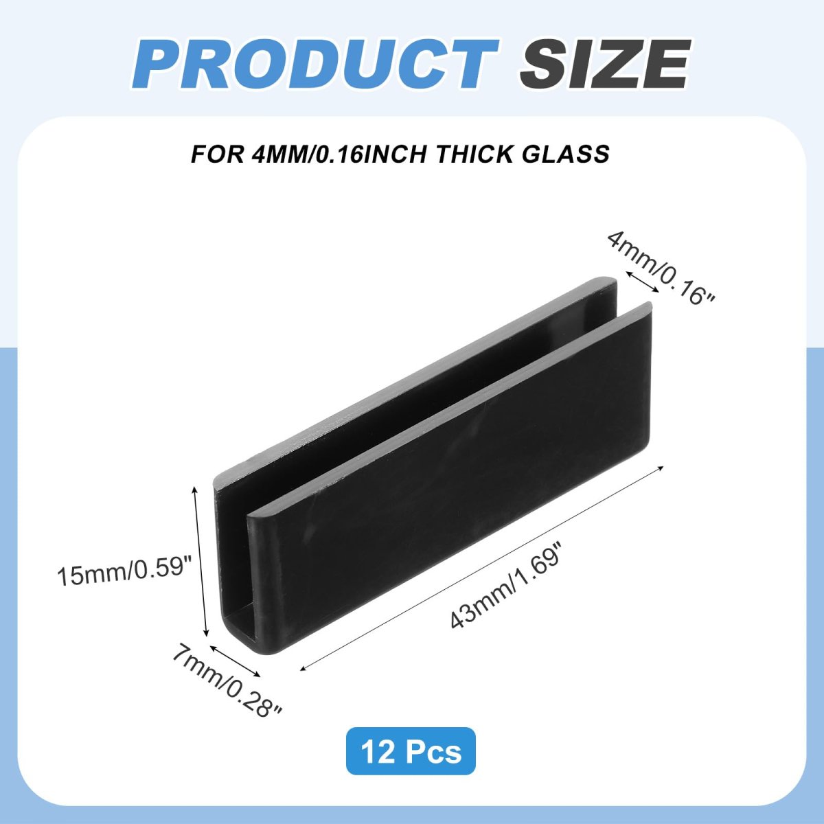 12pcs Plastic Glass Connector 180 Degree To Clamp For 4mm Thick Fixing Bracket Rimless Clip Holder Aquarium Fish Tank Display