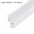 Uxcell Frameless Glass Shower Door Sweep Bottom Side Seal Strip H-type With 20mm Drip Rail 8mm X 3000mm Length