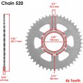 Caltric Rear Wheel Chain Sprocket Compatible With Kawasaki En650 Vulcan 2015-2023 46 Teeth