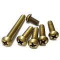 M5 X 40mm Phillips Pan Head Machine Screwsbrassmetricfull Threadright Handpk 30