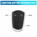 X Autohaux Car Replacement Key Fob Shell Case Hyq2ab For Cadillac Srx 2015-2016 3 Button Black