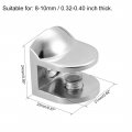 Uxcell Glass Shelf Support Zinc Alloy Clip Holder For 8mm-10mm Thickness 2pcs