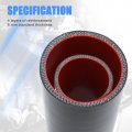 Automotive Universal Silicone Hose Straight 1 5 38 Mm Id 3 76 Length 0 18 4 Wall Thickness Reinforced Design Withstands Up To