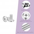 Uxcell M5x10mm Flat Round Head Phillips Screws 20pcs 304 Stainless Steel Drive Machine Full Thread Bright Finish Furniture