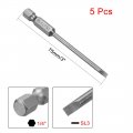 Uxcell 5 Pcs 3mm Slotted Tip Magnetic Flat Head Screwdriver Bits 1 4 Inch Hex Shank 3-inch Length S2 Power Tool