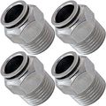 Vixen Air 1 2 Npt Male Push To Connect Ptc Straight Pneumatic Fitting For Od Hose Bundle Of Four Fittings Vxa7121-4 