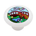 Japanese Bridge Decorative High Gloss Ceramic Drawer Knob 