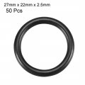 Uxcell Nitrile Rubber O-rings 27mm Od 22mm Id 2 5mm Width Metric Sealing Gasket Pack Of 50