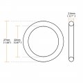 Uxcell Nitrile Rubber O-rings 27mm Od 22mm Id 2 5mm Width Metric Sealing Gasket Pack Of 50