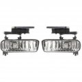Chevy Silverado 1500 2500 Fog Light 1999 00 01 2002 Driver And Passenger Side Pair Set W Bracket Rectangular Capa Certified 
