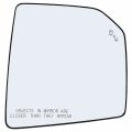 Passenger Right Side Mirror Glass Assembly With Plastic Back Plate Blind Spot Detection Heated Compatible 2015-2020 Ford F150