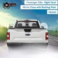 Passenger Right Side Mirror Glass Assembly With Plastic Back Plate Blind Spot Detection Heated Compatible 2015-2020 Ford F150