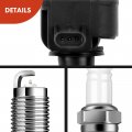 A-premium Set Of 6 Ignition Coil Pack And Iridium Spark Plugs Compatible With Jeep Grand Cherokee 2016-2018 Wrangler Dodge