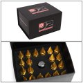 J2 Engineering 7075-t6 Compatible Withged Aluminum M12 X 1 5 75mm 20pcs Spiky Cap Lug Nut Adapter Gold