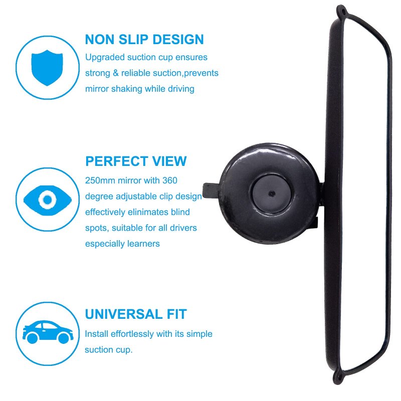 Rear View Mirror Kitbest Universalview Car Interior Rear With Adjustable Suction Cup Inside For Suv Vans Trucks Bonus 2 Pcs