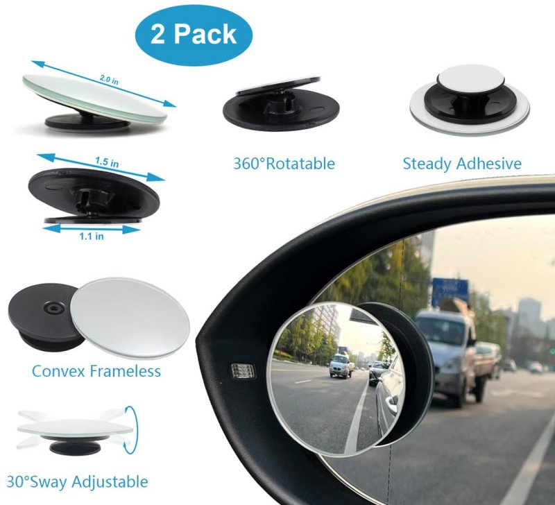 Rear View Mirror Kitbest Universalview Car Interior Rear With Adjustable Suction Cup Inside For Suv Vans Trucks Bonus 2 Pcs