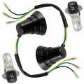 Caltric 2x Left And Right Headlight Socket Cord Bulb Compatible With Yamaha Warrior 350 Yfm350x 1994 1995