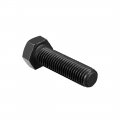 Uxcell M14x50mm Hex Head Left Hand Screw Bolts Fastener Carbon Steel Black 2pcs