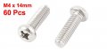 Uxcell M4 X 14mm 304 Stainless Steel Cross Head Phillips Pan Screws Bolts 60pcs
