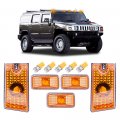 Ocpty Marker Lights 5pcs Cab Light Amber Top Roof Running Covers With T10 Bulbs Replacement Assembly For 2003-2009 Hummer H2