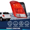 Tail Light For Chevy Trax 2013-2016 Ls 2017-2019 Brake Lamp Left Driver Side Gm2800272 42599449 Included Bulb Red Lens Chrome