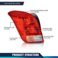 Tail Light For Chevy Trax 2013-2016 Ls 2017-2019 Brake Lamp Left Driver Side Gm2800272 42599449 Included Bulb Red Lens Chrome