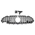 Front Upper Hood Bumper Grille For Mercedes-benz Cls450 2019 Kidney Grill Black Chrome Silver Tone