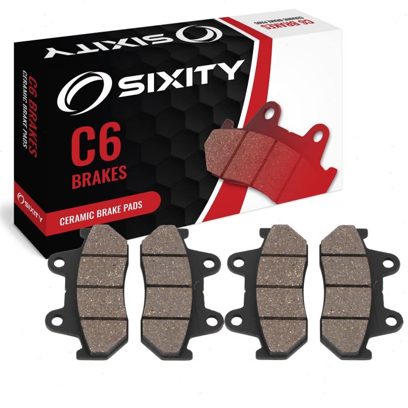 Sixity C6 Front Ceramic Brake Pads For Honda Cb750c Custom 1982 Complete Set