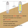 Wiseshine 6418 6411 Festoon Led Bulb Extremely Super Bright 6000k White 4 5watt C5ws 6423 Bulb De3425 De3423 38mm Dc 24v For