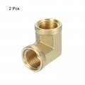 Uxcell Brass Hose Fitting 90 Degree Elbow G1 2 Male X Female Pipe Fittings Pcs