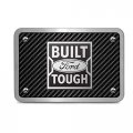 Ipick Image Made For Built-ford-tough 3d Logo Carbon Fiber Texture Billet Aluminum 2 Tow Hitch Cover