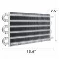 G-plus 6 Row An6 Aluminum Engine Transmission Racing Oil Cooler With Mounting Kit Silver Compatible Universal Car Truck Trans