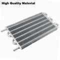 G-plus 6 Row An6 Aluminum Engine Transmission Racing Oil Cooler With Mounting Kit Silver Compatible Universal Car Truck Trans