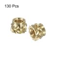Knurled Insert Nuts 130pcs M3 X 3 5mm Length Od 3d Printing Brass Female Threadeds Heat Set Insert Embedment Nut