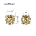 Knurled Insert Nuts 130pcs M3 X 3 5mm Length Od 3d Printing Brass Female Threadeds Heat Set Insert Embedment Nut
