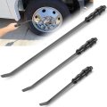 Angled End Handled Pry Bar With Striking Cap Set Steel 3-piece 12 17 25 In Lsq42103 Tip Heavy Duty Padded Rubber Handle 