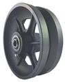 Mapp Caster Sliding Barn Door Cast Iron Wheel Kit 6 X2 With 1 2 Smooth Quiet Ball Bearings 