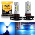 Auxbeam 5201 5202 9009 Fog Light Bulbs High Power 50w 8000k Ice Blue 8000lm Super Bright 360-degree Illumination Canbus Ready 
