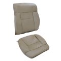 Front Driver Side Bottom Back Replacement Seat Covers Beige Tan Microfiber Leather For Ford F150 Lariat 2004 2005 2006 2007 